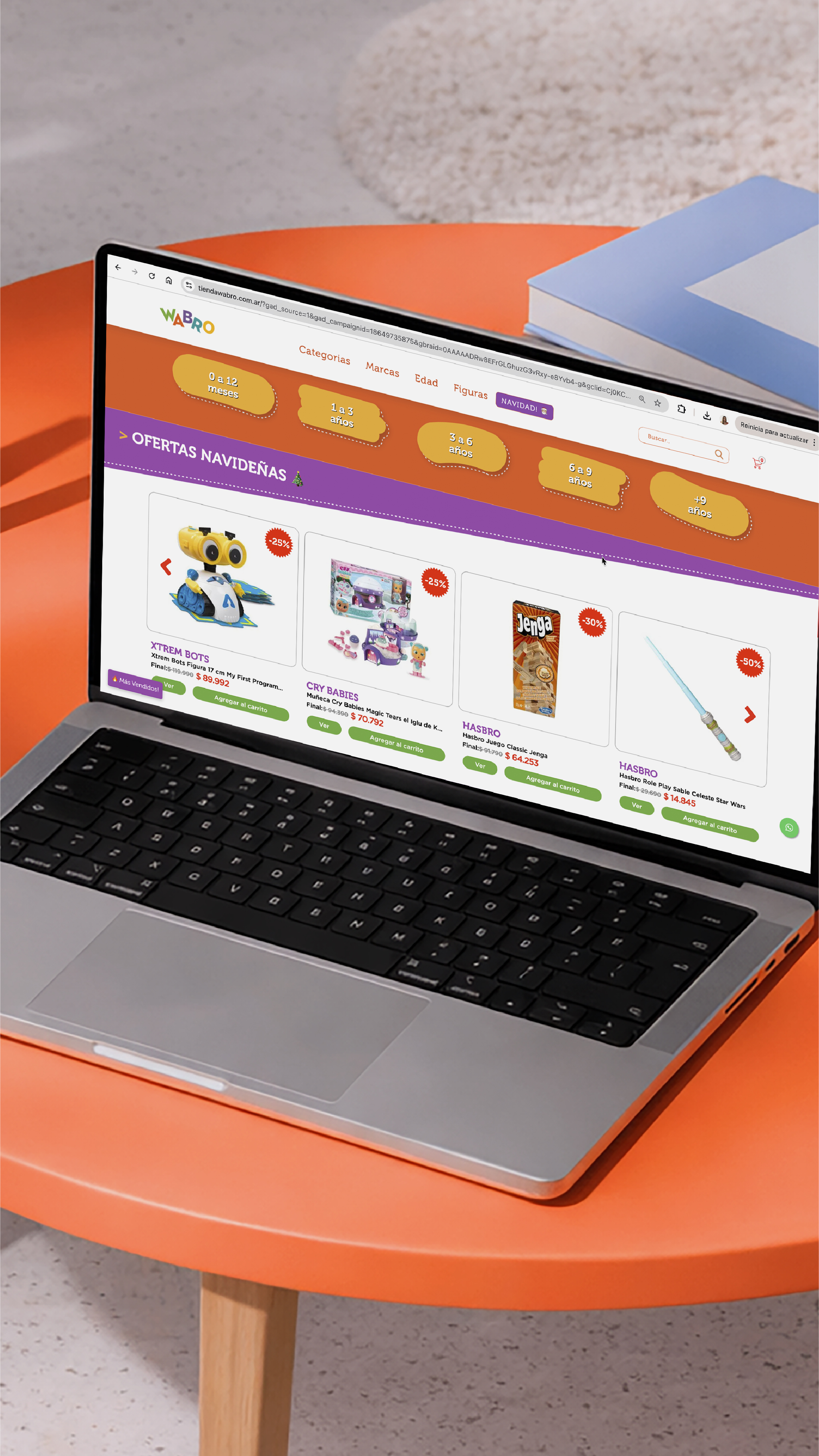 Diseño de tienda online para Wabro